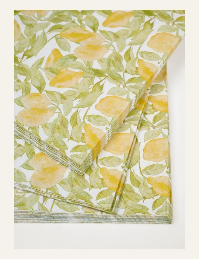 Pappersservetter multi/gul - 2