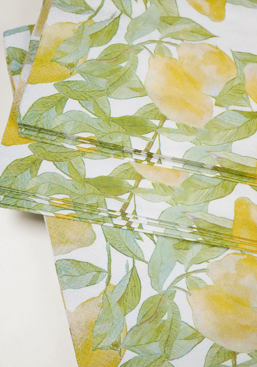 Middagsservetter multi/gul - 2