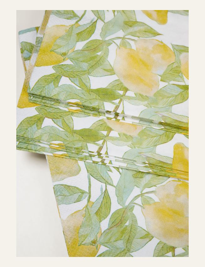 Middagsservetter multi/gul - 2