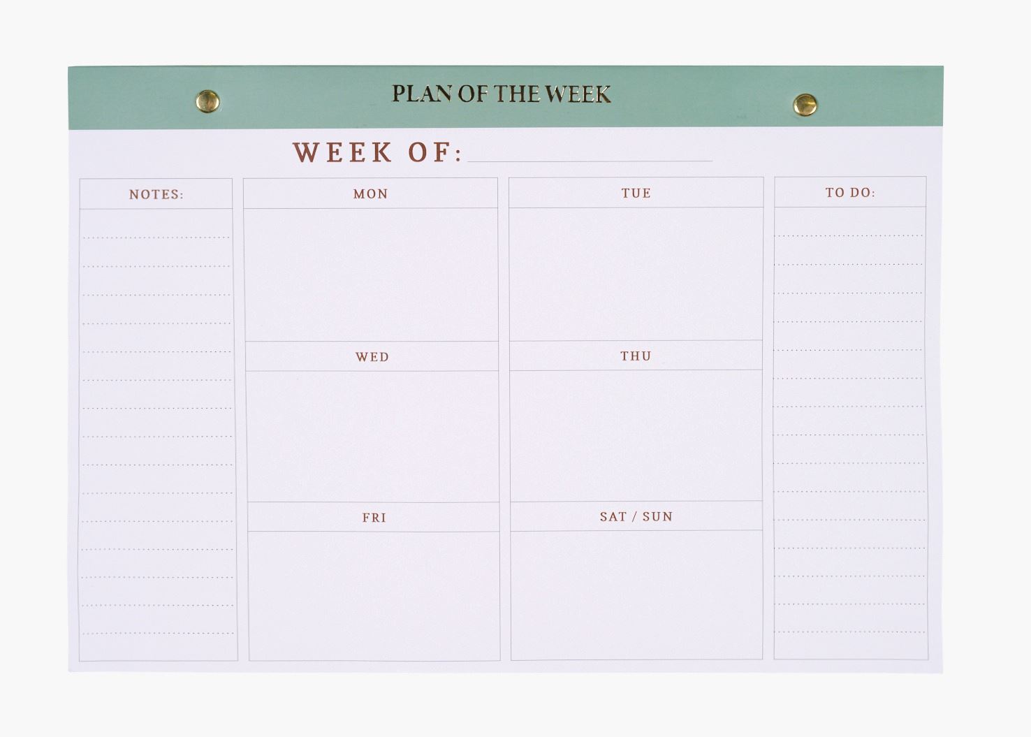 Veckoplanerare olivgrön - 21x30 cm olivgrön - 1