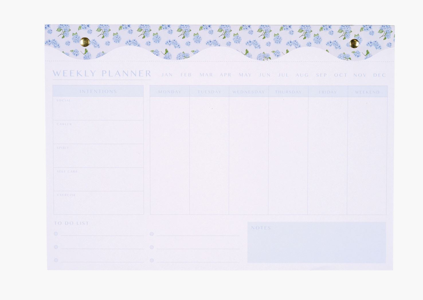 Veckoplanerare multi/blå - 21x30 cm multi/blå - 1