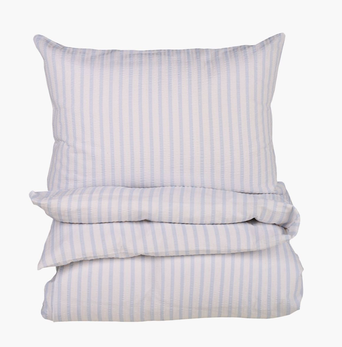 Påslakanset i bäckebölja dimblå - 150x210 cm dimblå - 1