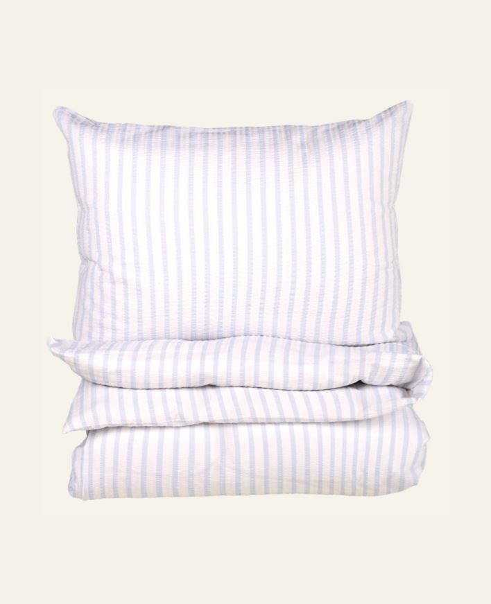 Påslakanset i bäckebölja dimblå - 150x210 cm dimblå - 1