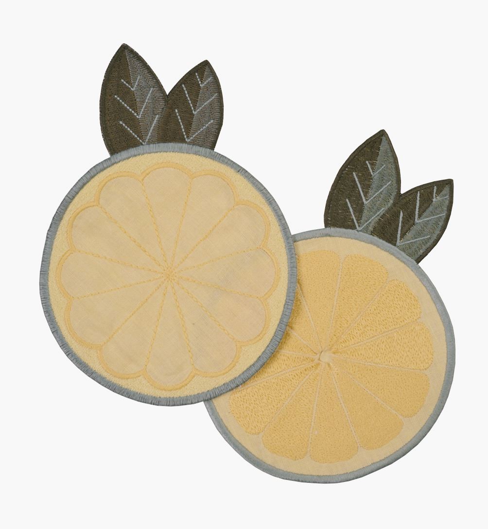 Glasunderlägg gul - ø 15cm gul - 1