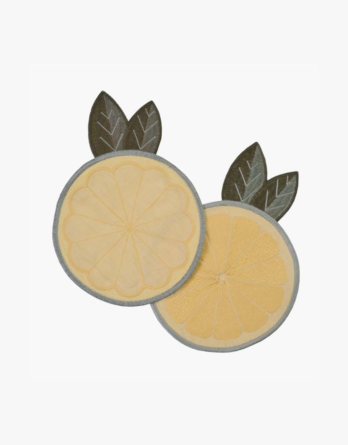 Glasunderlägg gul - ø 15cm gul - 1