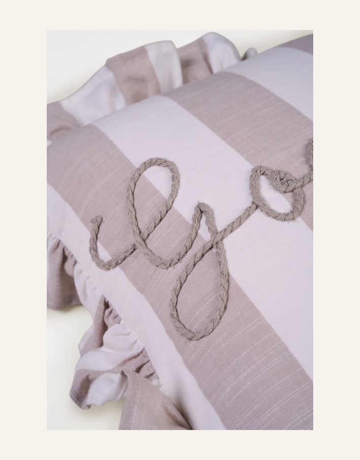 Prydnadskudde beige - 3