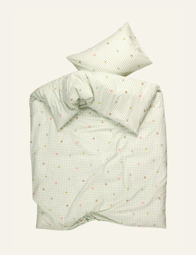 Påslakanset i bomull grön - 3