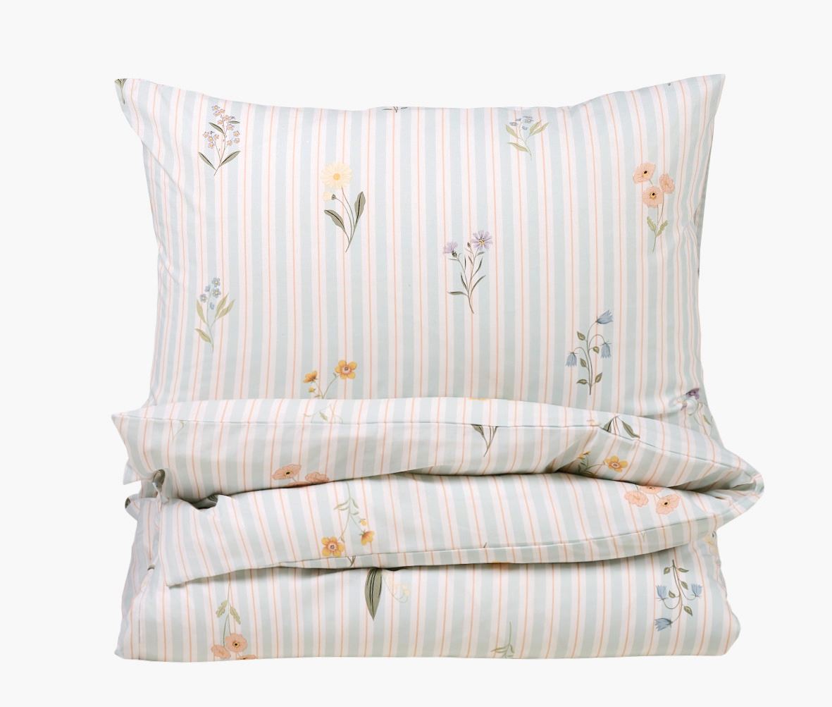 Påslakanset i bomull ljusblå - 200x220 cm ljusblå - 1