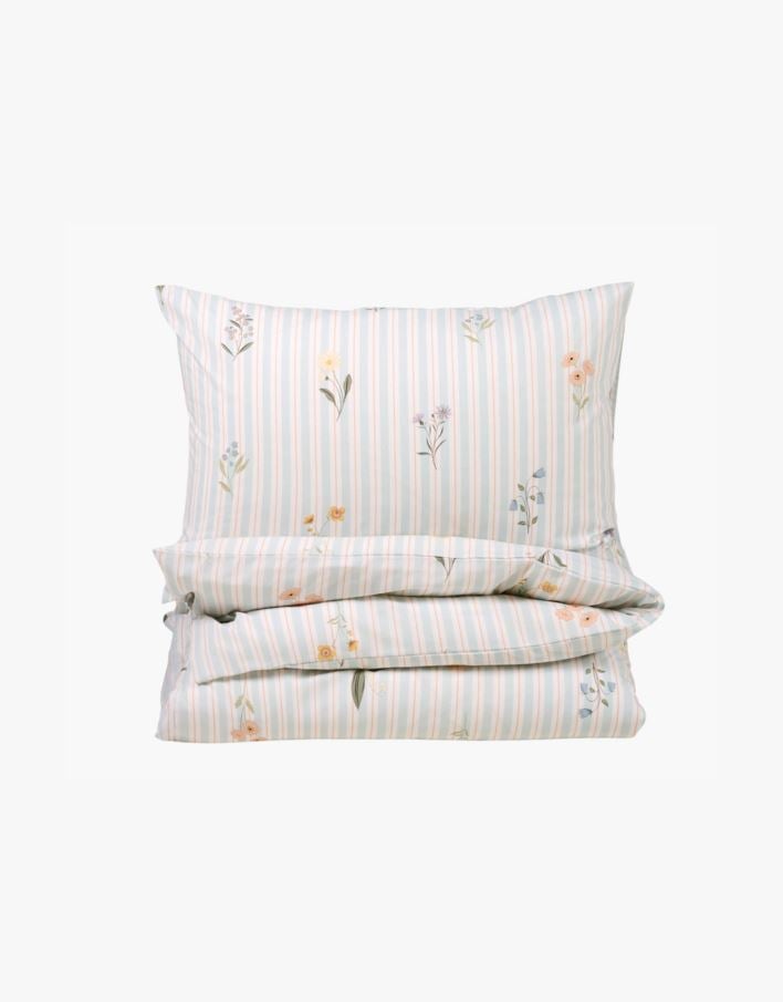 Påslakanset i bomull ljusblå - 200x220 cm ljusblå - 1