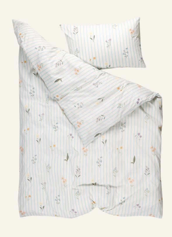 Påslakanset i bomull ljusblå - 3