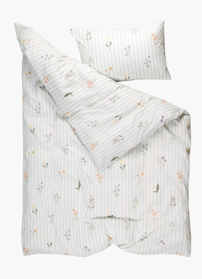 Påslakanset i bomull ljusblå - 3