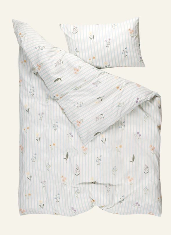 Påslakanset i bomull ljusblå - 3