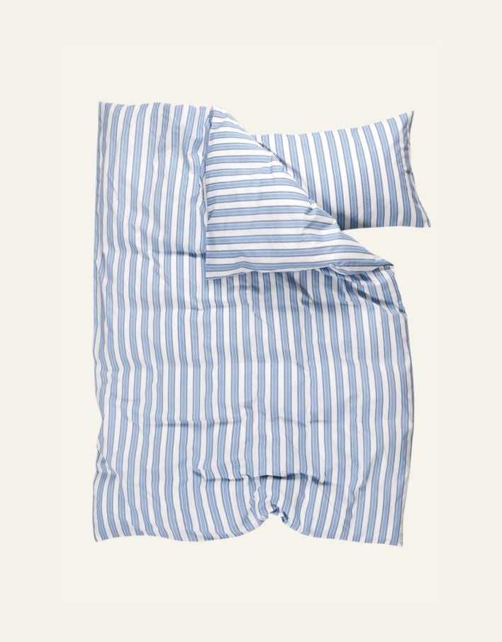 Påslakanset i bomull blå - 2