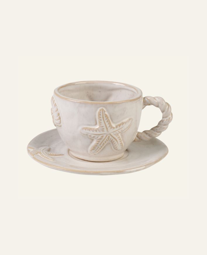 Kopp med skål vit - 240ml vit - 1