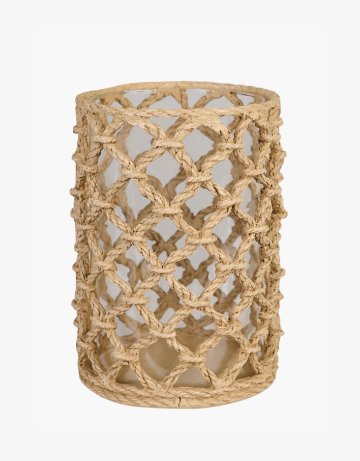 Värmeljushållare beige - 10,7x10,7x15 cm beige - 1