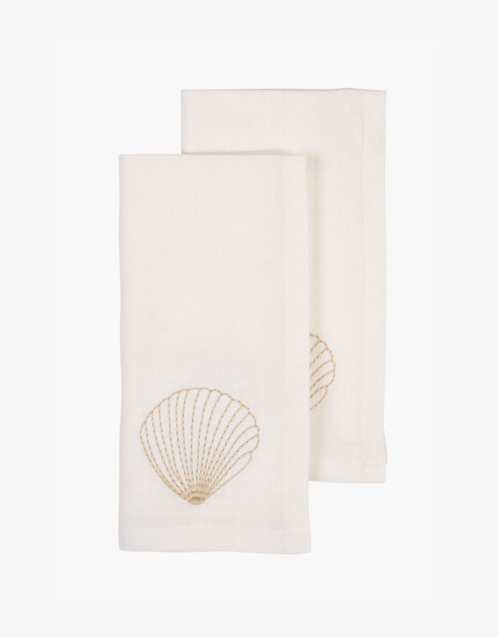 2-pack tygservetter vit - 45x45 cm vit - 1