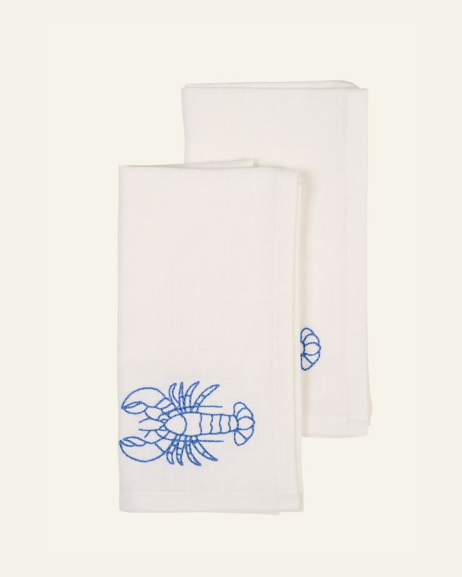 2-pack tygservetter vit - 45x45 cm vit - 1