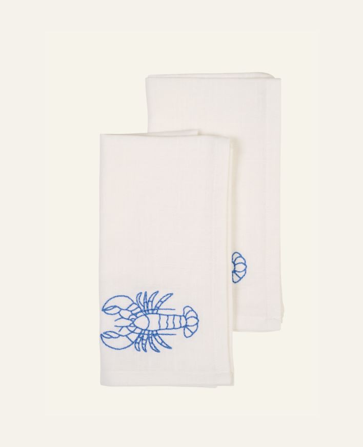 2-pack tygservetter vit - 45x45 cm vit - 1