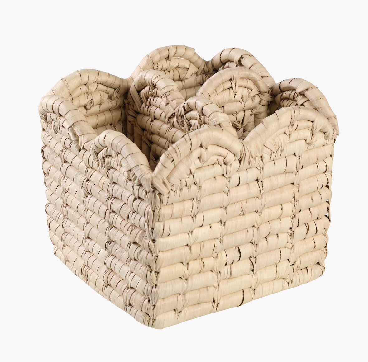 Bestickkorg natur - 15x15x13 cm natur - 1