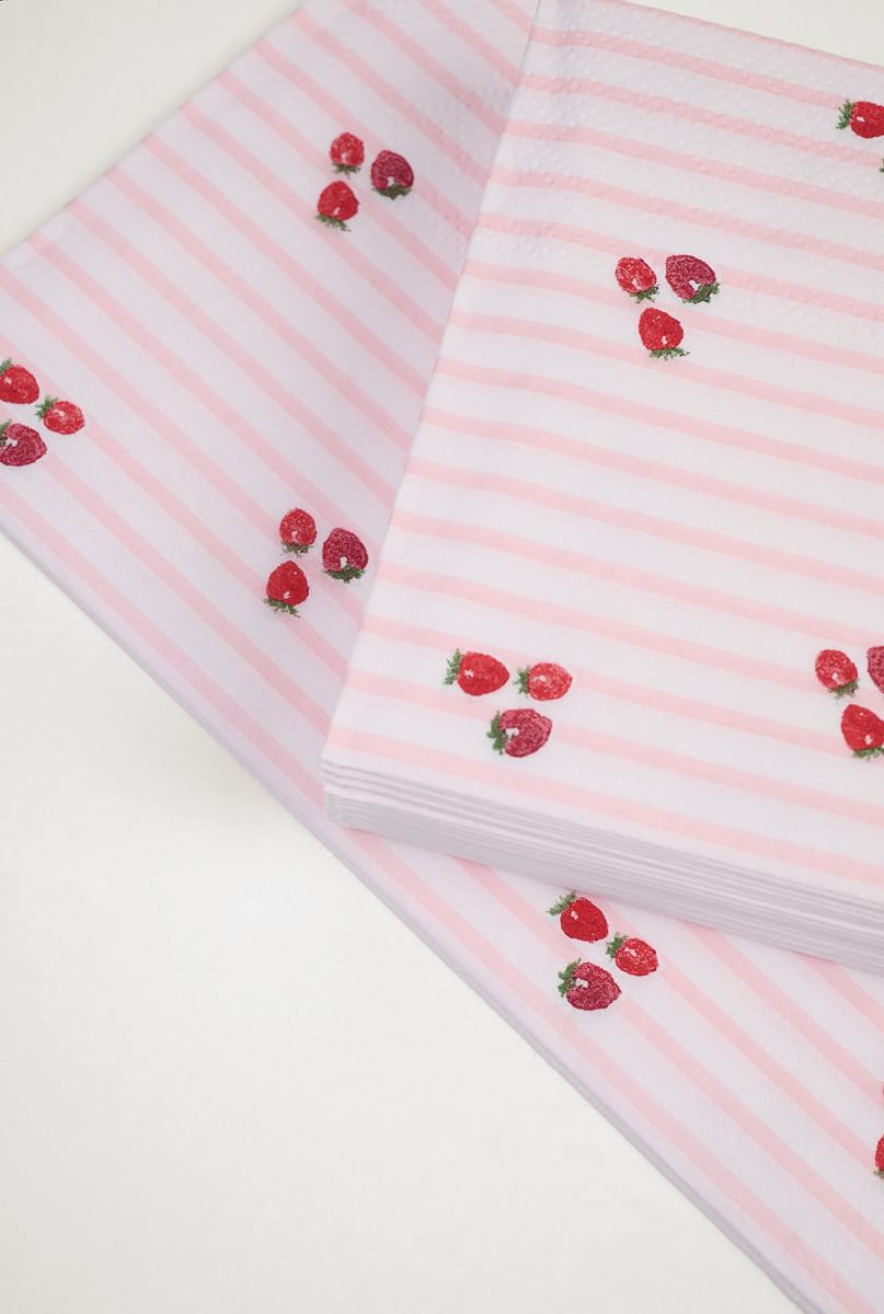 Pappersservetter multi/rosa - 2