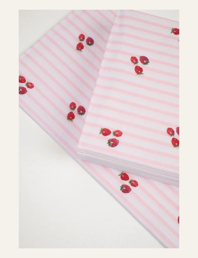 Pappersservetter multi/rosa - 2