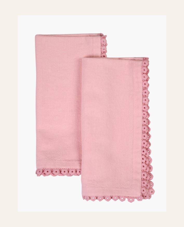 2-pack tygservetter rosa - 45x45 cm rosa - 1