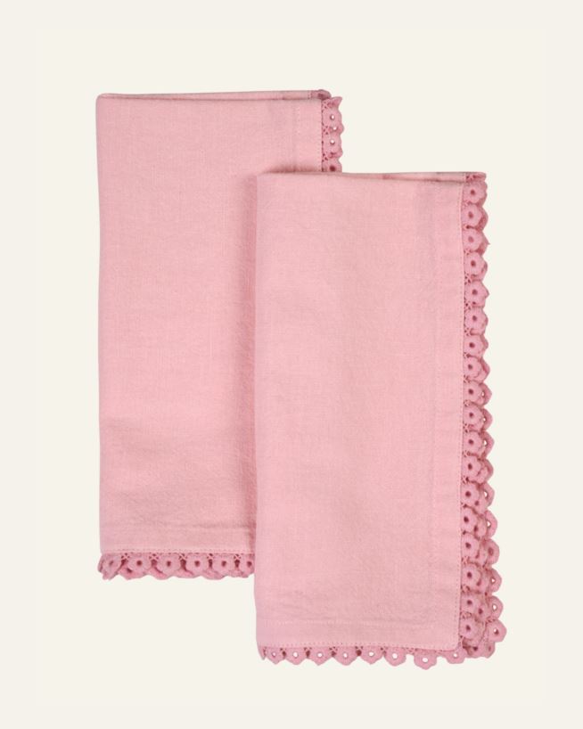 2-pack tygservetter rosa - 45x45 cm rosa - 1