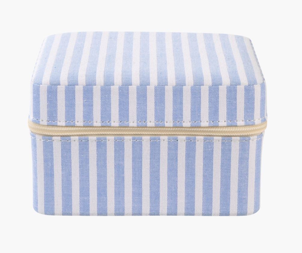 Smyckeskrin med dragkedja blå - 11x11 cm blå - 1