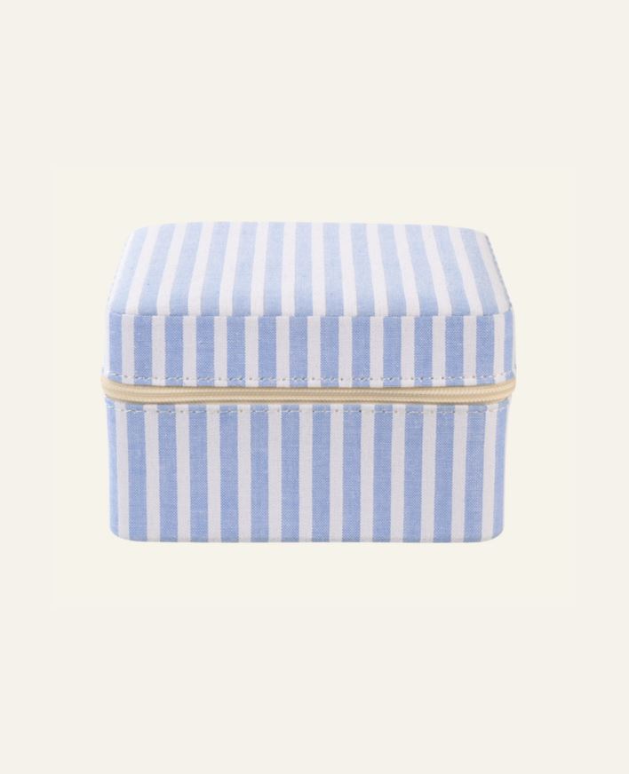 Smyckeskrin med dragkedja blå - 11x11 cm blå - 1