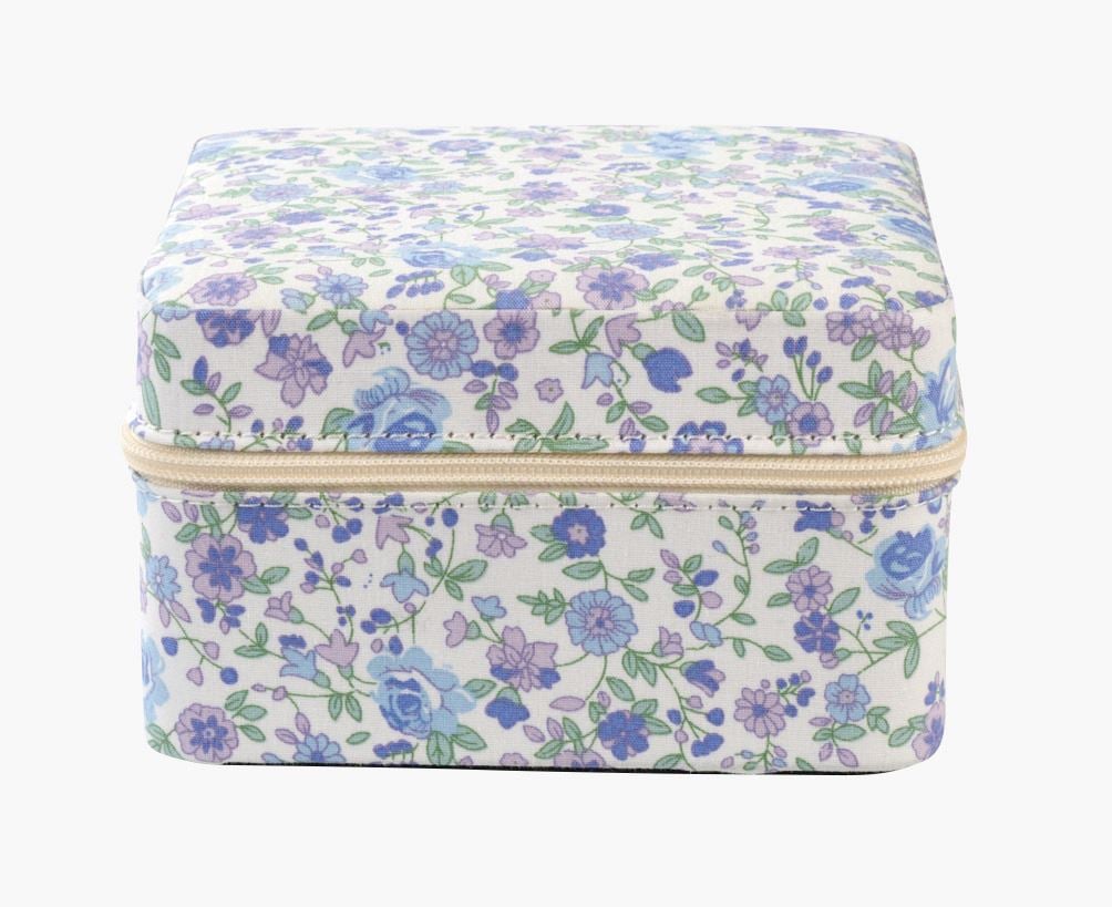 Smyckeskrin med dragkedja blå - 11x11 cm blå - 1