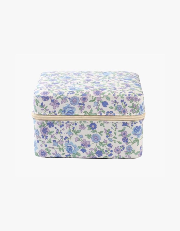 Smyckeskrin med dragkedja blå - 11x11 cm blå - 1