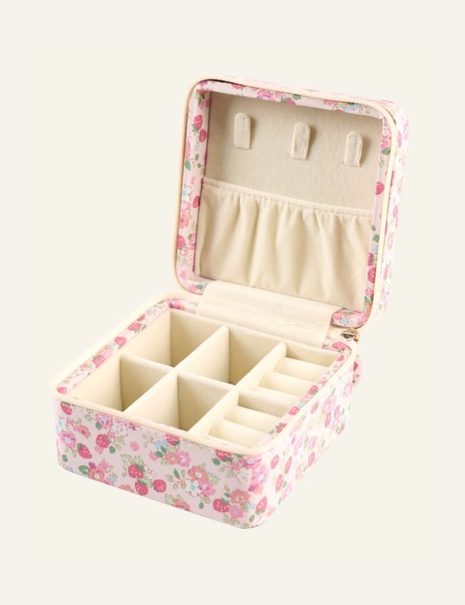 Smyckeskrin med dragkedja rosa - 3