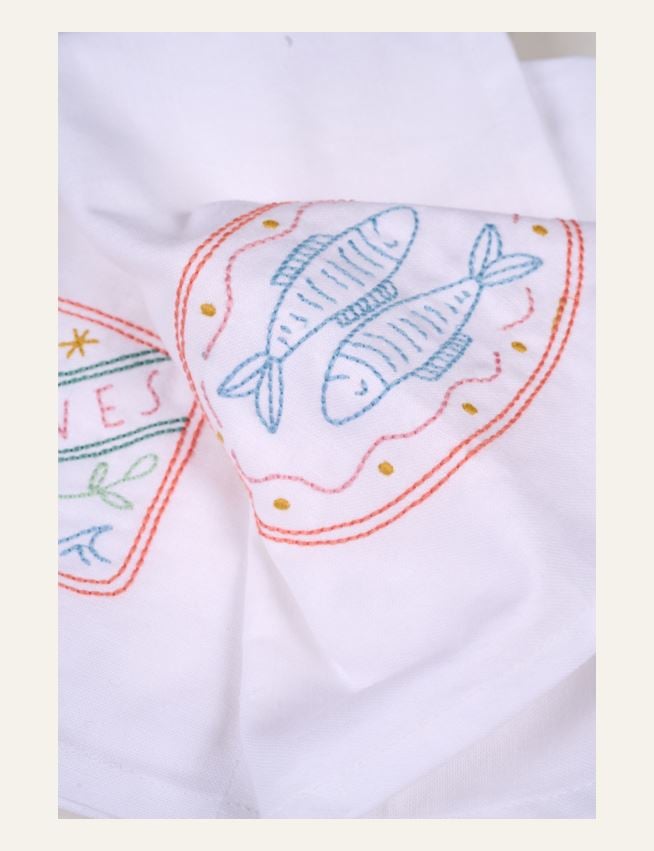 3 st tygservetter vit - 3