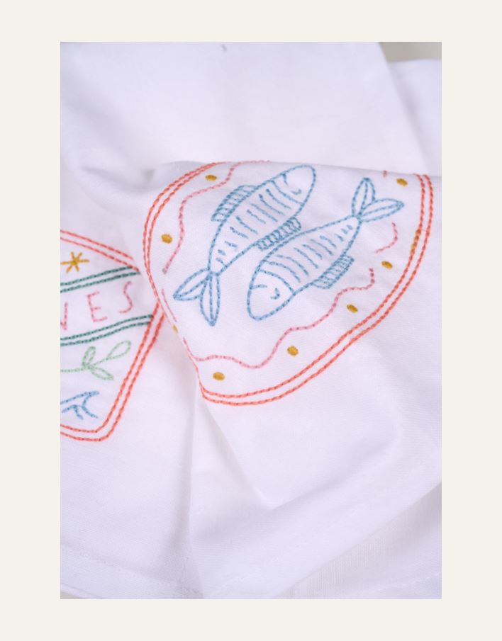 3 st tygservetter vit - 3