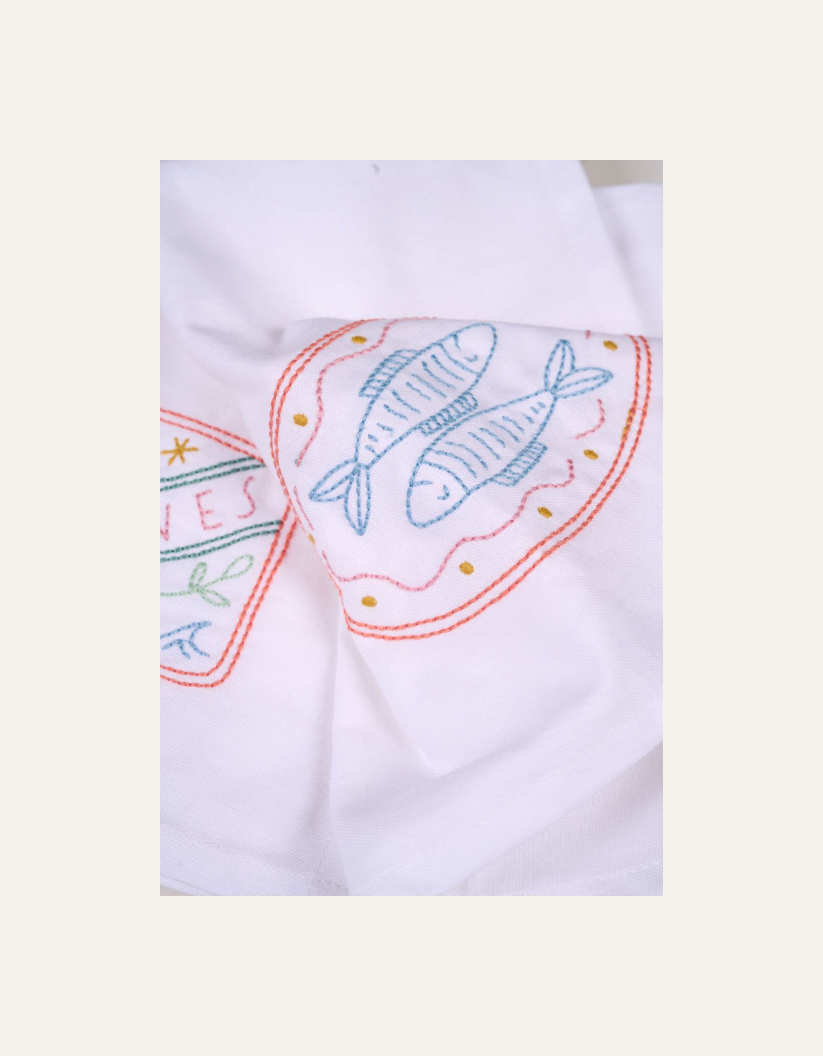 3 st tygservetter vit - 3