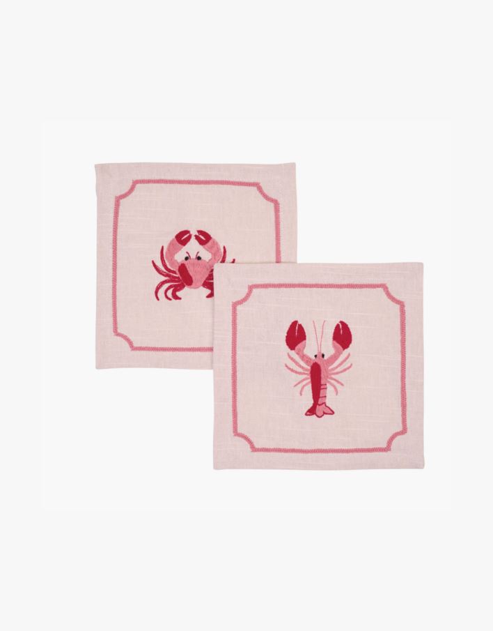 2pack glasunderlägg rosa - 15x15 cm rosa - 1