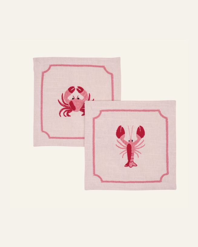 2pack glasunderlägg rosa - 15x15 cm rosa - 1