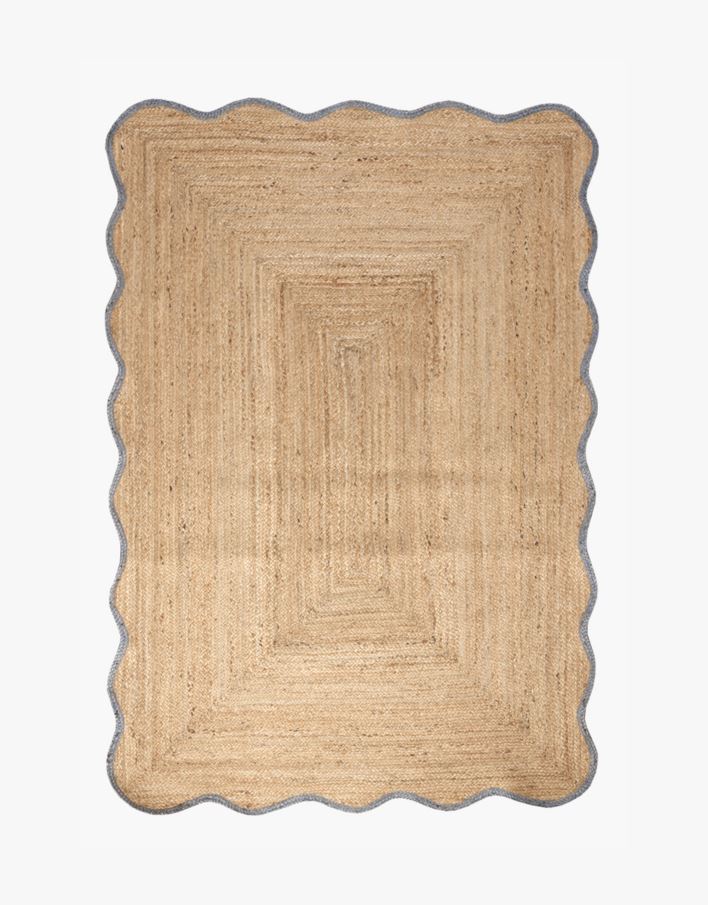 Jute matta gråblå - 160x230 cm gråblå - 1