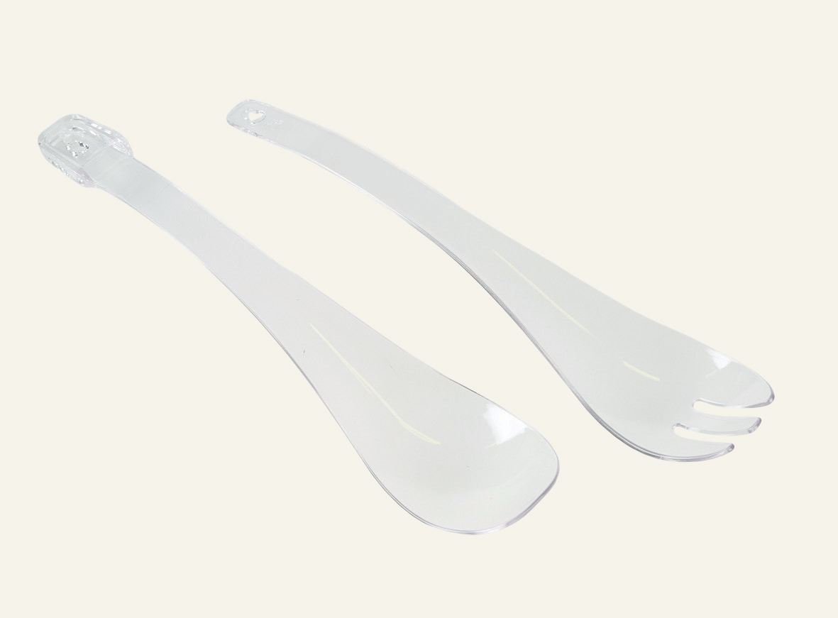 Salladsbestick transparent - 30,8x6,5 cm transparent - 1