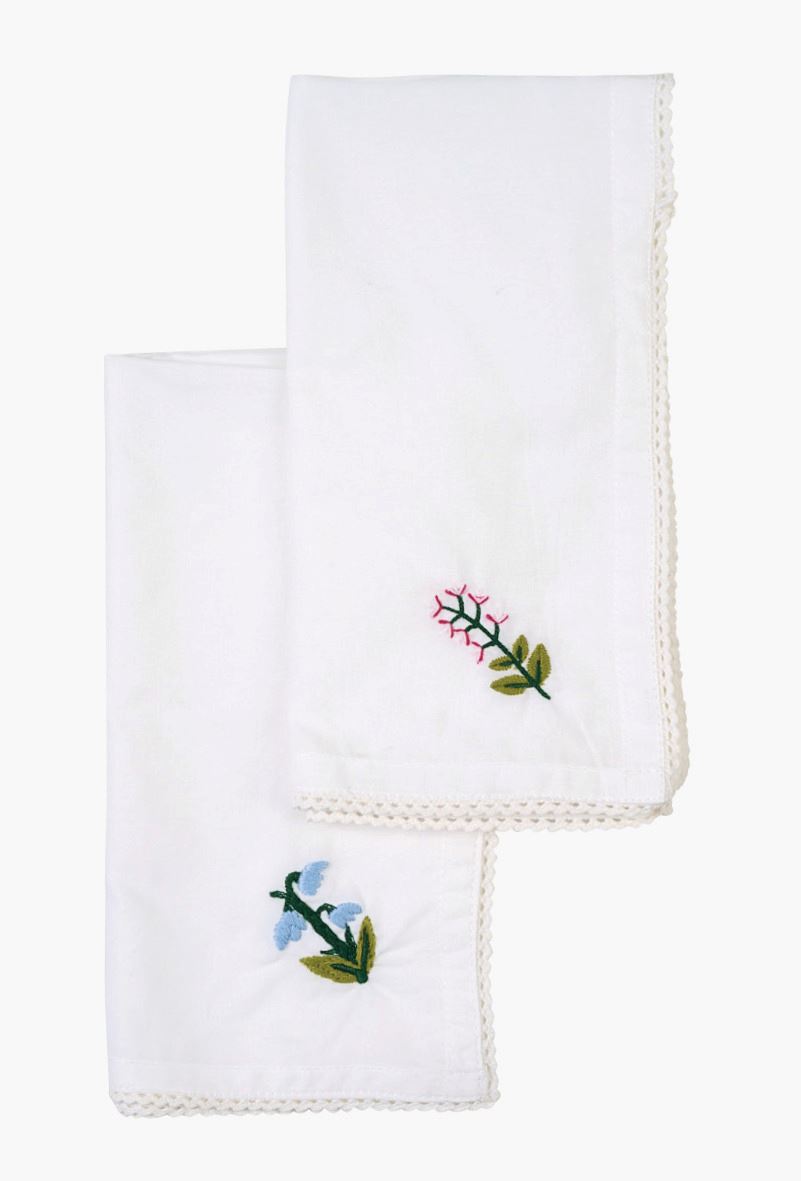 2-pack tygservetter vit - 45x45 cm vit - 1