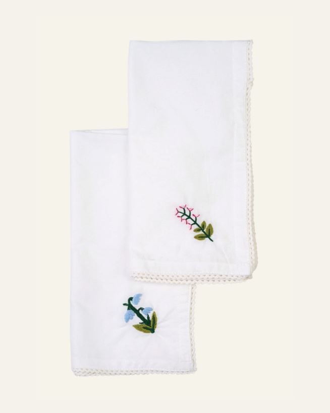 2-pack tygservetter vit - 45x45 cm vit - 1