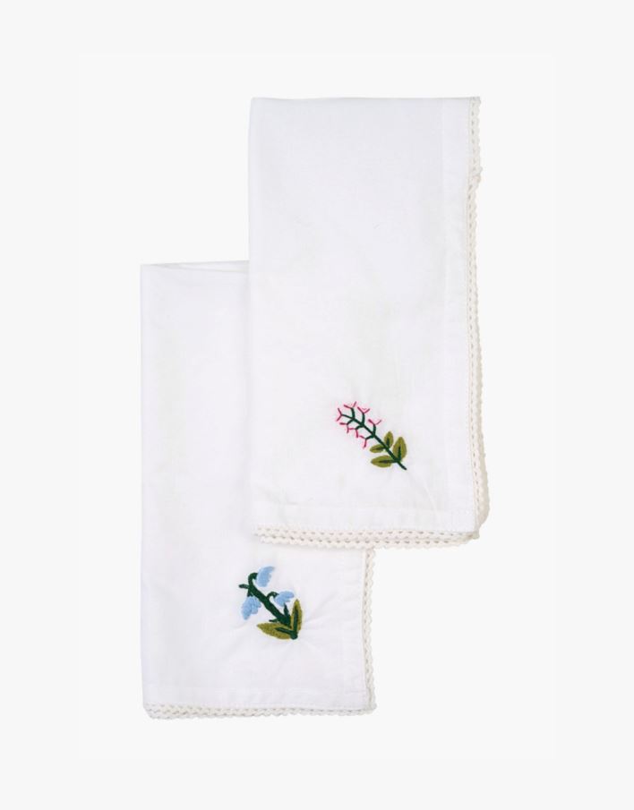 2-pack tygservetter vit - 45x45 cm vit - 1