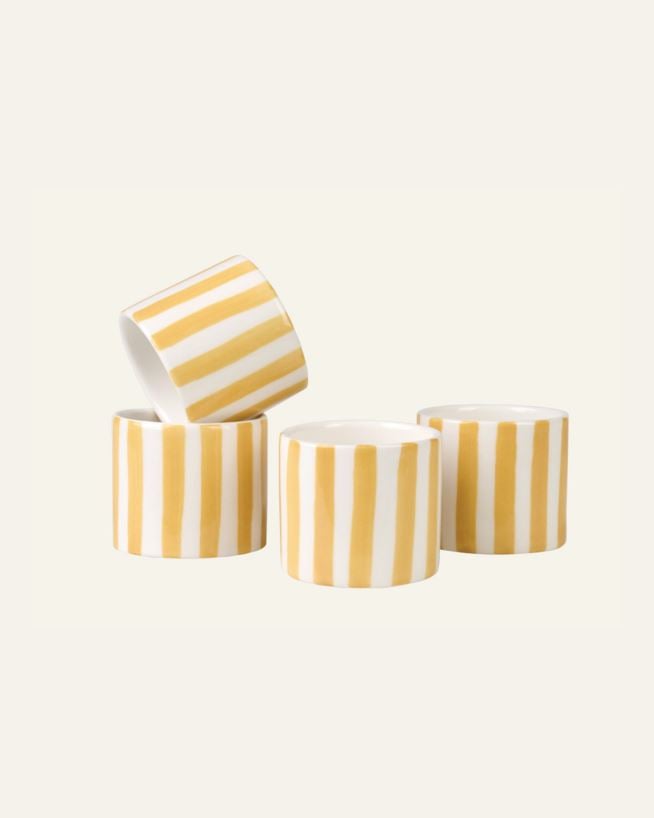 4-pack servettringar gul - ø4,8 h4,2 cm gul - 1