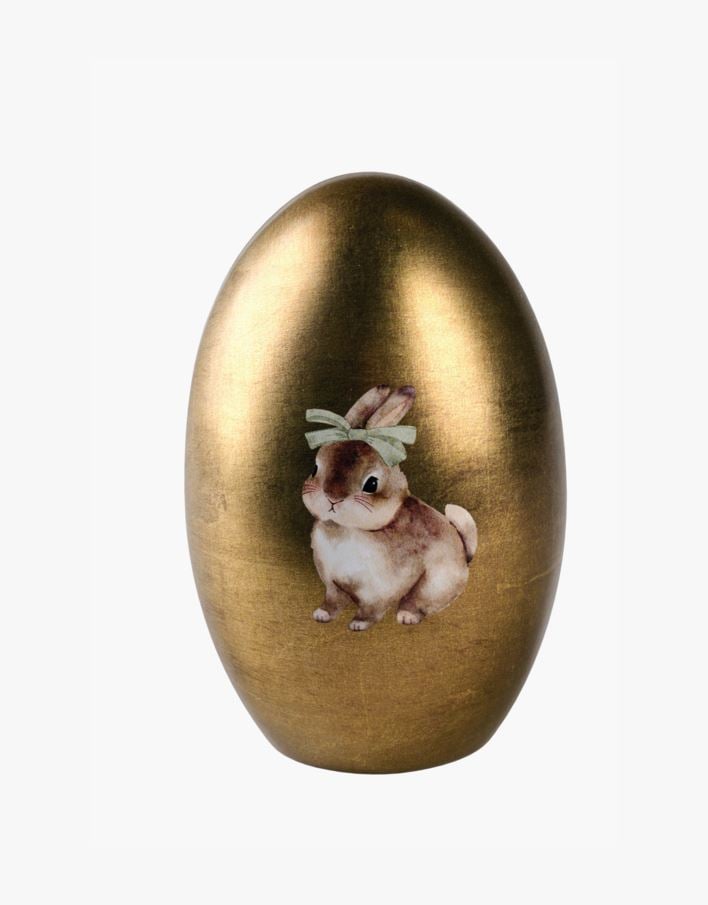 Påskägg guld - 14x9 cm guld - 1