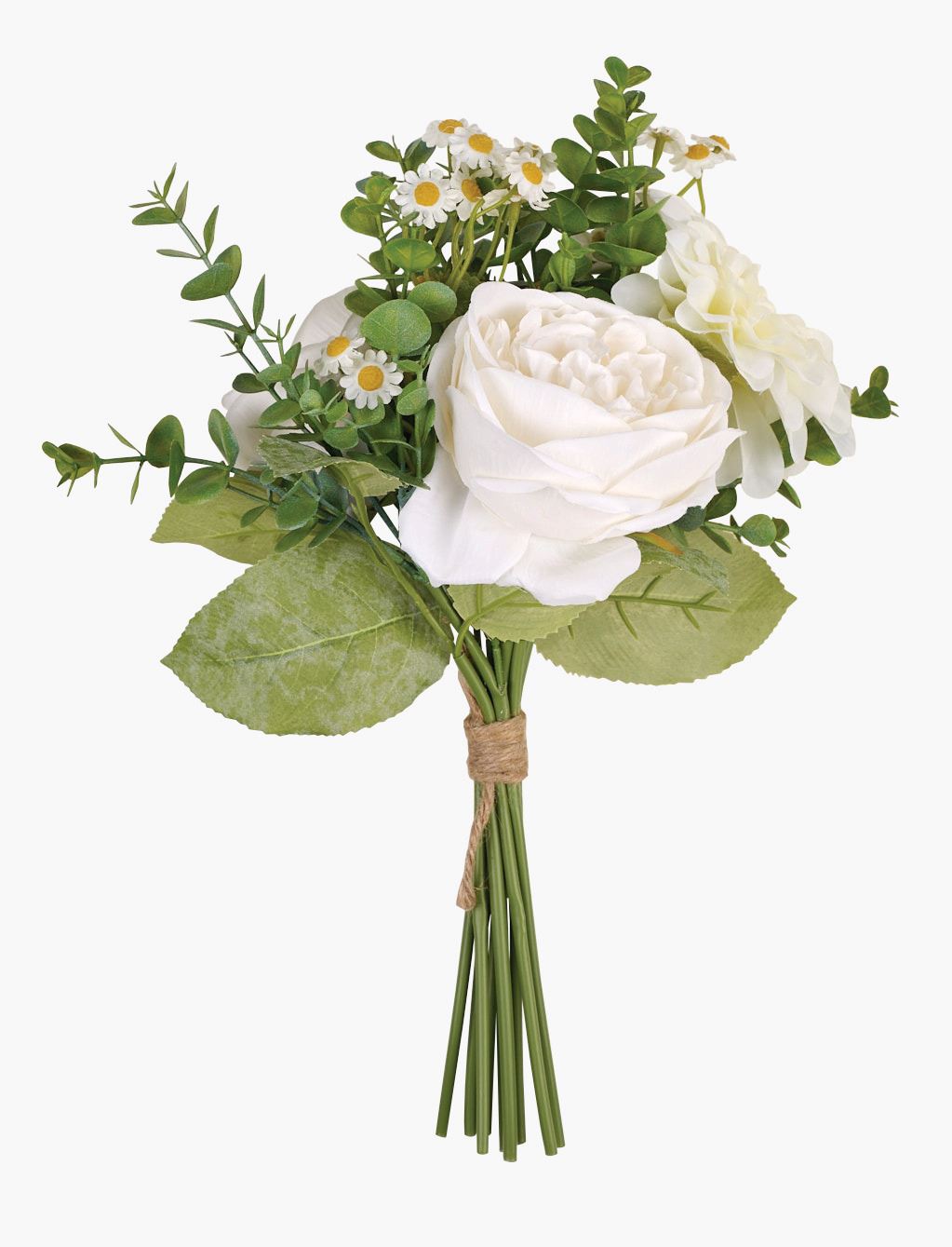 Konstgjord bukett vit - 23x23x36 cm vit - 1