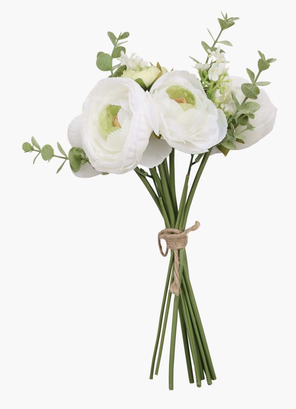Konstgjord bukett vit - 20x18x36 cm vit - 1