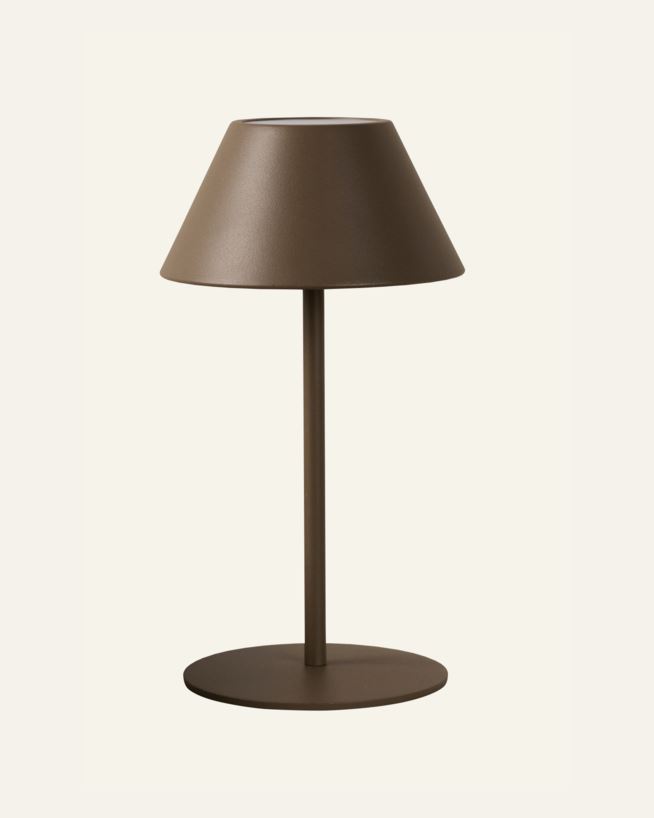 Batteridriven lampa brun - 10x10x21 cm brun - 1