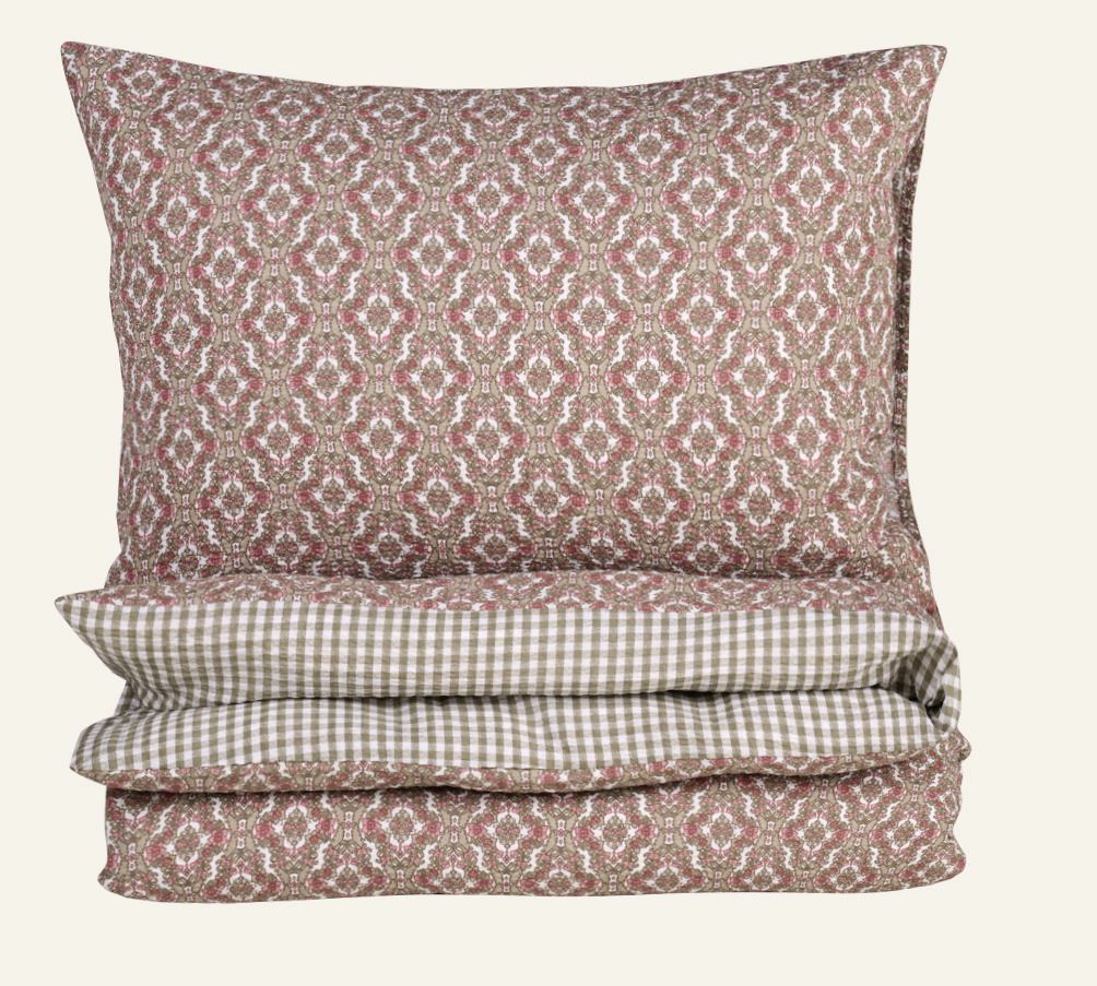 Påslakanset i bäckebölja multi/rosa - 150x210 cm/50x60 cm multi/rosa - 1