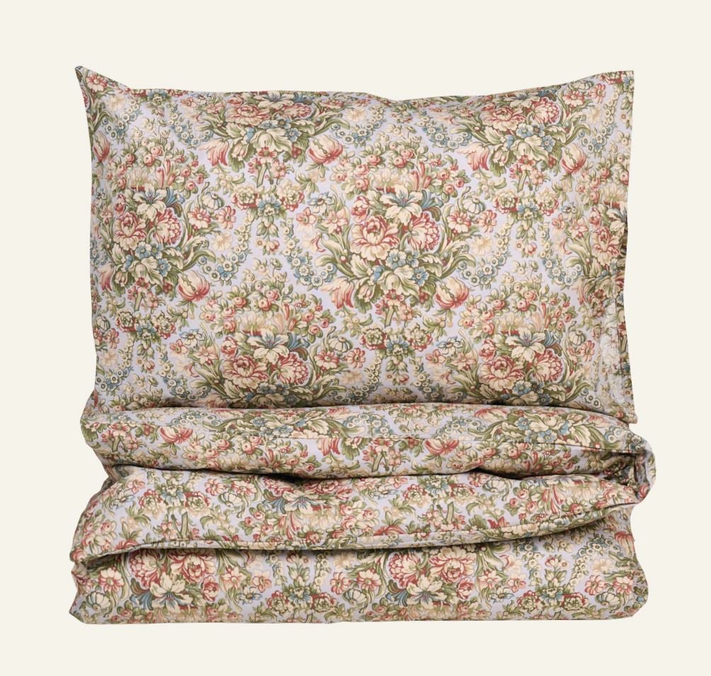 Påslakanset i bomull multi/blå - 150x210 cm multi/blå - 1