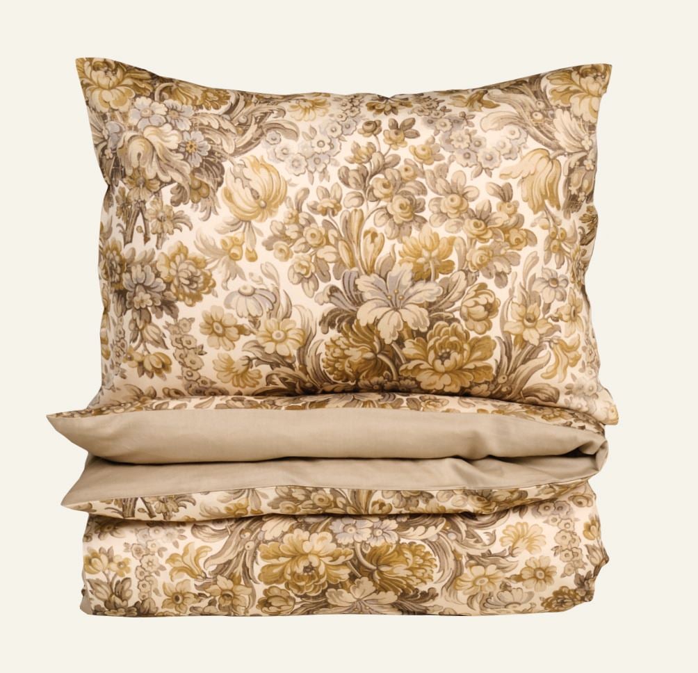 Påslakanset i satin multi/grå - 150x210 cm multi/grå - 1